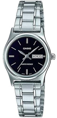 Casio Armbanduhr, Silber/schwarz, Quarz-Uhrwerk