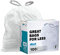 Plasticplace Custom Fit Trash Bags, Compatible with simplehuman Code F (100 Count) White Drawstring Garbage Liners 6.5 Gallon / 25 Liters, 21.75 x 20