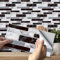 funlife 20X10cm 27Pcs Peel and Stick Transfers Sticker On Tiles, Self-Adhesive Water-Resistant PVC Tile Decals Backsplash for Home Kitchen Decor, Black Gray Marble