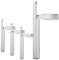 Btowin Lot de 4 pieds de meubles modernes en métal chromé de 12,7 cm pour armoire, commode, meuble TV, table basse