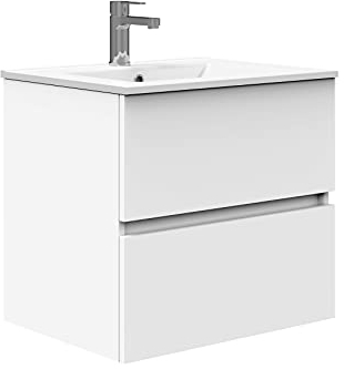 Baikal TRIX, Melamina 16 Lavabo in Ceramica, Bianco, 70 cm