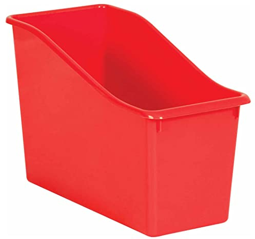 Teacher Created Resources Red Plastic Book Bin