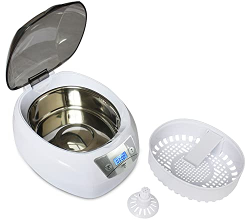 LTLWSH Ultrasonic Cleaner 750ml Professional Ultrasonic Jewelry Cleaner Portable 40Khz Ultrasound Cleaner Machine for Cleaning Jewelry Rings Glasses Coin Razor Denture CD