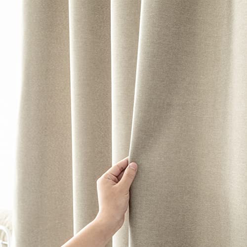 YEVDA Tenda da doccia in tessuto di lino, 240 x 200 cm, impermeabile, antimuffa, per bagno, caffè, 240 x 200 cm