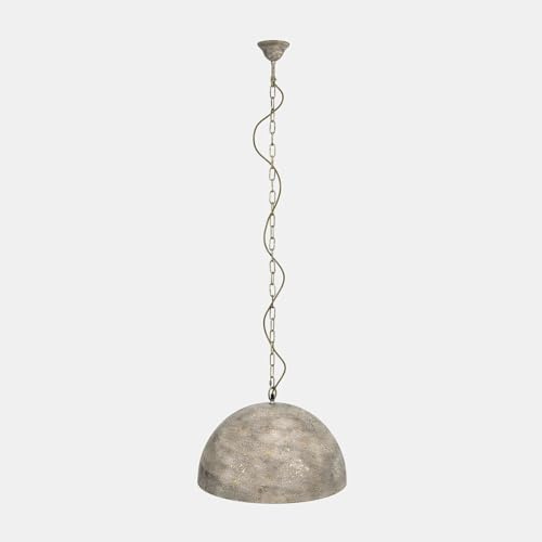 LOBERON Hängelampe Ashton, antikgold | Hängeleuchte mit halbkugelförmigem Schirm, angenehm warmes Licht, Lichtspender mit Shabby-Charme, Eisen