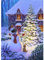 Kit di Natale per Pittura con Diamanti 5D, Natale Diamond Painting Kit Completo, Kit per Diamond Painting Natale, Kit per Pittura con Diamanti 5D per Adulti, Pupazzo di Neve e Albero di Natale 30x40cm