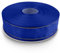 Netuno 1 x Chiffonband Dunkelblau mit Goldfaden 25 mm x 22 m Organza Band Polyester Schleifenband transparent Geschenkband Dekoband für Geschenke Hochzeit Weihnachten Kommunion Taufe Basteln