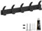 TENXSNUG Porte Manteau Mural, Patères Porte Manteaux Crochet Mural Antirouille avec 5 Crochets, Patère Murale Porte-Manteau Mural pour Cuisine, Salle de Bain et Chambre, Noir
