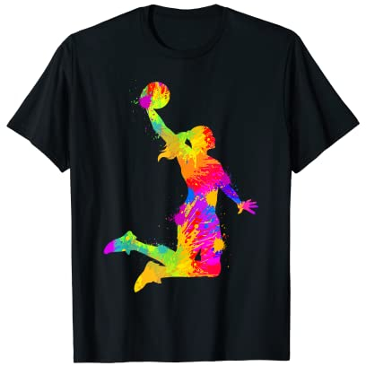 Basketballerin Basketball Mädchen Damen Kinder T-Shirt