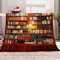 Kuscheldecke Bücherregal Flanell Decke Buch-Motive romantisch 3D Drucken Flauschig Weich Warm Plüsch Wohndecke 200x220cm