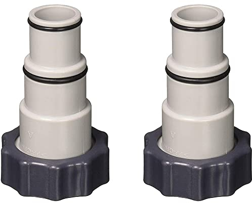 Adaptador de manguera de repuesto de 2 piezas, adaptador de manguera de piscina A con collar para bombas de conexión roscadas, conector de manguera de piscina, adaptador de bomba de desagüe de piscina