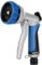 RESTMO Hose Pipe Spray Gun, Heavy Duty Garden Hose Spray Gun, High Pressure Hose Nozzle, Metal Hand Sprayer with 7 Patterns and Water Flow Control, Ideal to Water Plant & Lawn, Wash Car & Pet, Blue