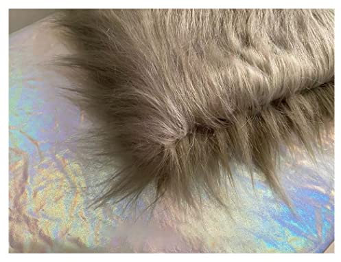 Kunstfell Meterware Plüschstoff Für Kleidung Und Dekoration 160 cm Breit Meterware Verkauft(Color:grau)