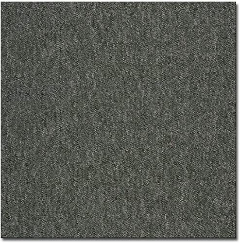 FLODI. Carpet Tiles Vienna, 50 x 50 cm (Green, 24 Tiles, 6 m²) Heavy Duty Carpet Flooring Square Tiles, Loose Lay Bitumen Back Floor Tile for Home Office and Commerical