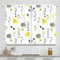 Yorida Tende da cucina gialle grigie boho floreali rustiche beige fiore tende per finestra del bagno 2 pannelli Botanical Cafe corte piccole tende casali finestre Tier trattamento tende 60 x 99 cm