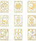 OLYCRAFT 9 Stück 4x4cm Tarot Aufkleber Spirituelle Aufkleber Joker Schädel Selbstklebende Goldene Metallaufkleber Löwe Sonne Mond Wahrsagerei Metallaufkleber Für Sammelalben Telefondekoration