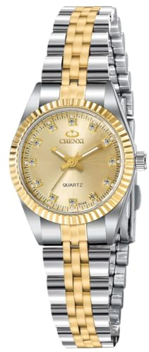 aswan watch Damen Analog Quarz Armbanduhr mit Edelstahlarmband, 3 Zeiger, 26 mm Gehäusegröße,Klein
