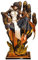 Luxetoys ZhongLi Spiel Anime Figuren Charakterfigur mit sitzender Haltung in Geo Creation zugehöriger Szene 28 cm Modellspielzeug Statue zur Dekoration