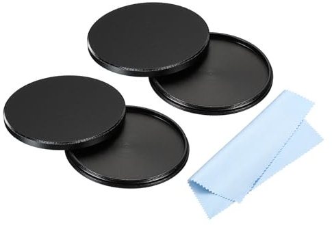 PATIKIL Tapa de Objetivo de 58mm 2 Unidades Cubierta Universal de Tapa de Objetivo de Cámara Funda de Protección Frontal de Metal para Filtro de Objetivo con Paño de Limpieza