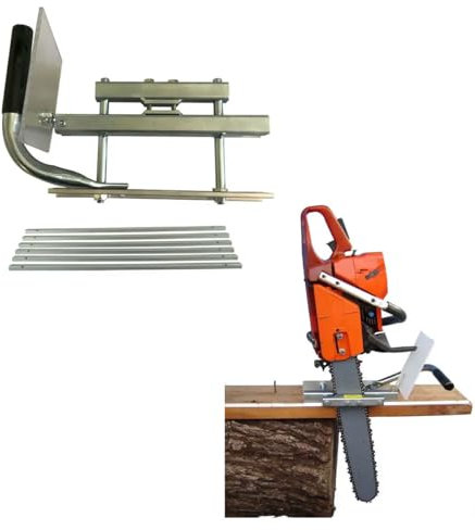Chainsaw Mill Kit, Chain Saw Bar for 14 To 36 Chainsaw, Planking Milling Bar Auxiliary Sawing Trimming Vertical Cutting Rack for Builders and Woodworker