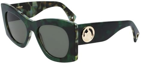 Lanvin LNV605S 325 Green/Havana Green Sunglasses Woman ZYL, Butterfly, 54