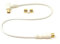 50cm TV Aerial Coaxial Cable Male to Male, Satellite RF Antenna Coax RG59 Lead Gold Plated Connectors with Female Coupler (Right Angled, White, 0.5m)