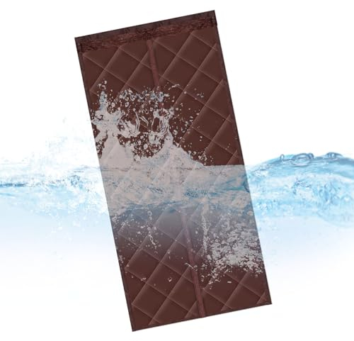 ATYUJKB Thermovorhang Kälteschutz Ösen 150x220cm, Magnet Wärmeschutzvorhang für Türen, Türvorhang Thermo Ohne Bohren, Magnetisch Isoliert Türvorhang für Balkontüren Wohnzimmer