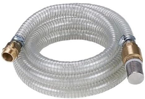 CHM GmbH Tuyau d'aspiration de 1 de 10 m pour pompes (raccords en laiton) avec clapet anti-retour