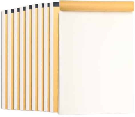 miikoul 10Pack A5 Kraft Notebook,Vertical Flip Notebook Blank Notebooks for Kids College Draft Book Ruled Journals Bulk for Office School Supplie