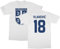 Vlahovic 18 Jersey-Stil - Serbien-Fußballfan Unisex-T-Shirt (Weiß, Medium)