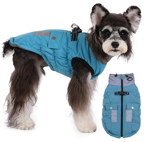 Savlot Wasserdichter Hundemantel Winter Warme Jacke, Hundejacken für kleine Mittel Große Hunde, Hundepullover, Winddichte Wintermantel Hund mit reflektierender Tasche und Reißverschluss 3XL
