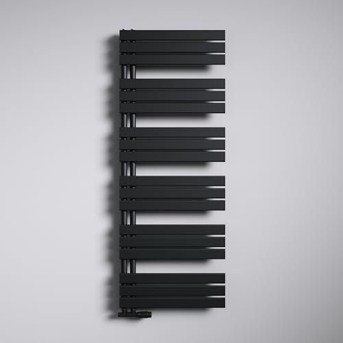 Mai & Mai Badheizkörper Handtuchheizkörper Badheizung Heizkörper bad Flach 159x60cm in Anthrazit Seitenanschluss Badheizung Handtuchwärmer 880W