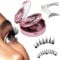 GEMERRY 2 Paare Magnetische Wimpern Magnetische Wimpern ohne Eyeliner Künstliche Wimpern Magnetisch Wiederverwendbar Natürlicher Look mit 1 Stk Zange für Dating Party Make-up（806+H3)