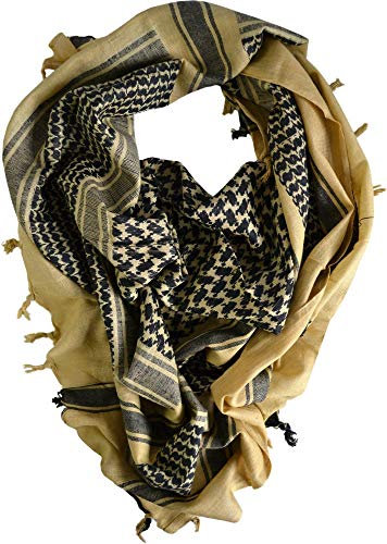 normani Original PLO Pali Shemagh Tuch Palistinenser Farbe Sand/Schwarz