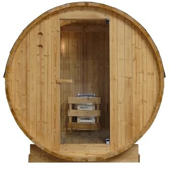 Sauna de barril para exteriores TROMSÖ M para 2 personas, 189 x 120 x 191,5 cm