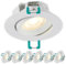 SYLVANIA LED Einbaustrahler 230V | 6er Pack | Warmweiß | LED Spots Ø 68 mm | Schwenkbar | Deckenspots für Wohnzimmer, Badezimmer, Küche