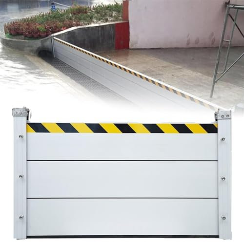Hochwasserschutzbarriere Straße, Hochwasserschutzbarriere Wasser, Außengaragentore Hochwasserschutzbarriere, Kellerfenster Hochwasserschutzbarriere (Farbe: L: 140 cm/55,1 Zoll, Größe: H: 8 (L