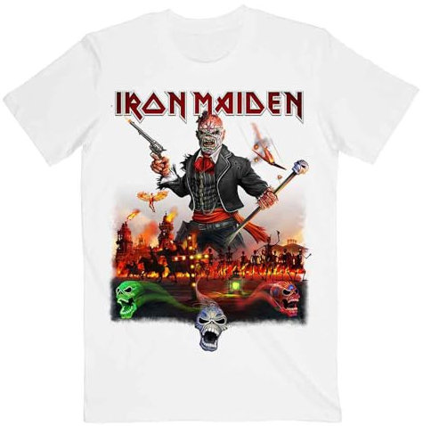 Rock Off officially licensed products Iron Maiden Legacy of The Beast Live in Mexico City T Shirt L White
