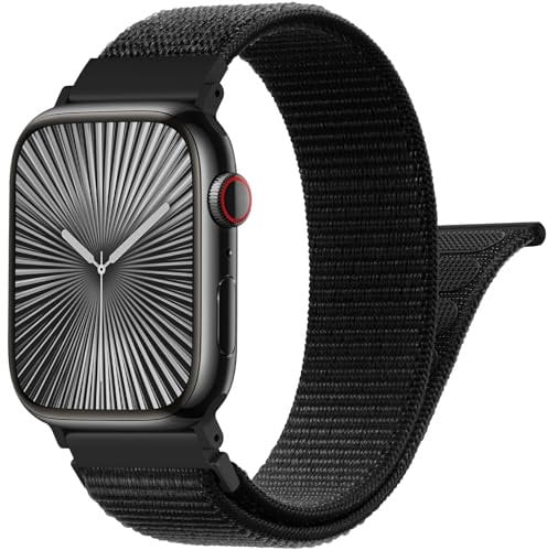 Higgs Nylon Loop Sport Strap Compatible with Apple Watch Straps for Women Men 44mm 40mm 38mm 41mm 42mm 45mm 46mm 49mm,iWatch Wrist Straps for Series 10 9 8 7 6 5 4 3 Ultra 2,SE,Breathable Soft Band