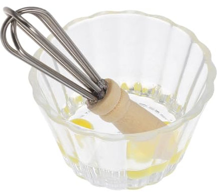 OKUMEYR Mini-Küche Spielzeug für Kinder Mini-Schneebesen Miniatur-Eierbesen Zubehör für Miniaturpuppenhäuser Miniatur-Küchenszenenmodelle Puppenstuben-Küchenutensilien Plastik