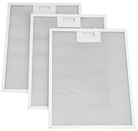 Anakel Home 3er-Pack Dunstabzugshaubenfilter 353110 kompatibel mit Balay Bosch-Hauben 31 x 25 cm | Farbe: Silber, wichtig zum Messen der Abstände