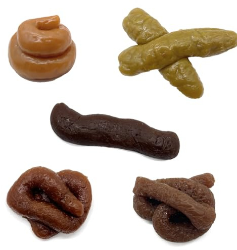 Falsch Poop, 5 Stück Realistische Gefälschte KackhaufenTurd, Unfug Schwimmend Gefälschte Fake Poop Spielzeug, Verschiedene Formen Kacke