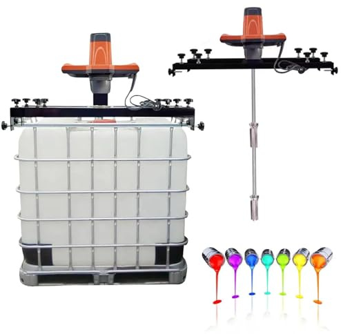 KEhtu 3000 W Elektrischer Tankmischer IBC-Rührer, Edelstahl, Faltbar, 250 Mm Laufraddurchmesser, Säure- Und Laugenbeständig, 70–125 cm, Zum Rühren Von Farbe, Beschichtung, Kleber, Zement