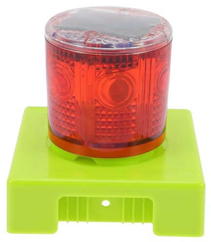 Toddmomy Solarwarnblitzleuchte 3 Stück Kunststoff Rot für Straßen Schulen | 800mah Akku, Solarbetrieben, Lange Leuchtdauer, Sicherheitslicht für Warnbereiche