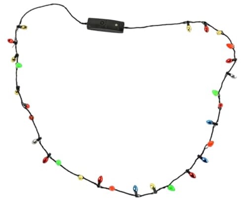 Weihnachts-Halskette, Party-Mitbringsel Leuchtende Weihnachtsglühbirnen-Halsketten – Kostüm-Accessoires für Frauen, Kinder, Bühnenshow, Theateraufführung, Hochzeit