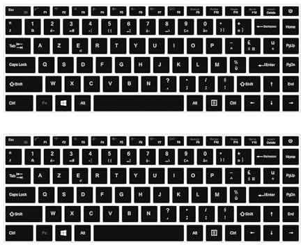 Housse de Clavier AZERTY Français, Protection pour PC Portable 14 Pouces, 2 Pièces