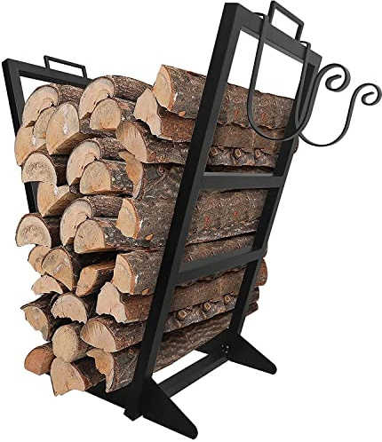 Kaminzubehör, Brennholzregale for den Außenbereich, Brennholzregal for Innenbereich, Schwerlast-Holzständer for Brennholz, Transport- und Organizer