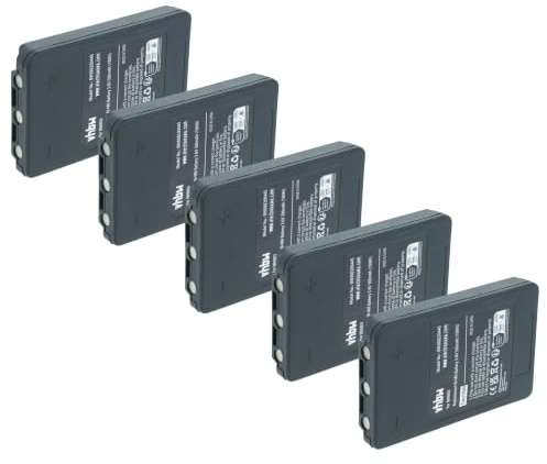 vhbw 5x batteria sostituisce Autec MHM03, LPM01LI, LPM01, R0BATT00E10A0 per Radiocomando Industriale, Telecomando (500mAh, 3,6V, NiMH) - Nero