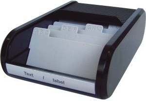 Helit Visitenkartenbox Serie Linear schwarz