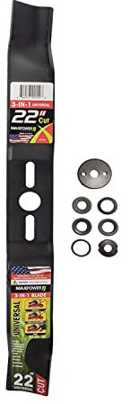 Maxpower 331952S Cuchilla Universal para cortacésped 3-n-1 de 22 Pulgadas
